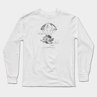 Parachuting Birb Long Sleeve T-Shirt